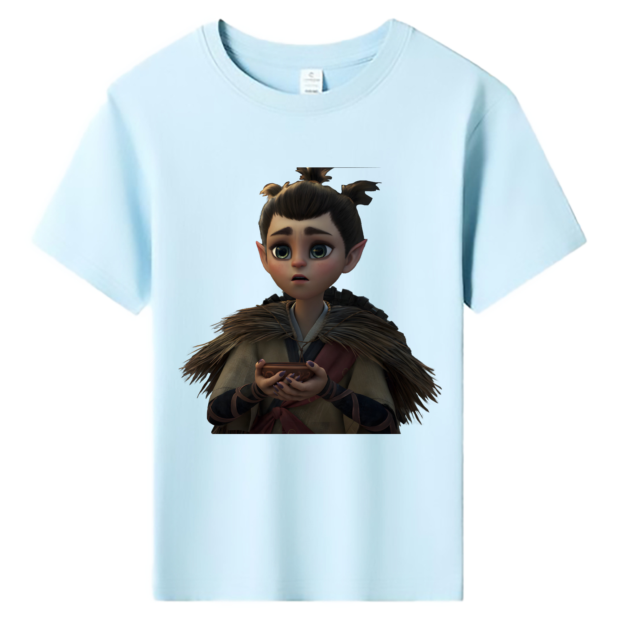 （画像用） Ne Zha 2 ナタ 魔童の大暴れ 綿100％キッズTシャツ（フロントプリント）
